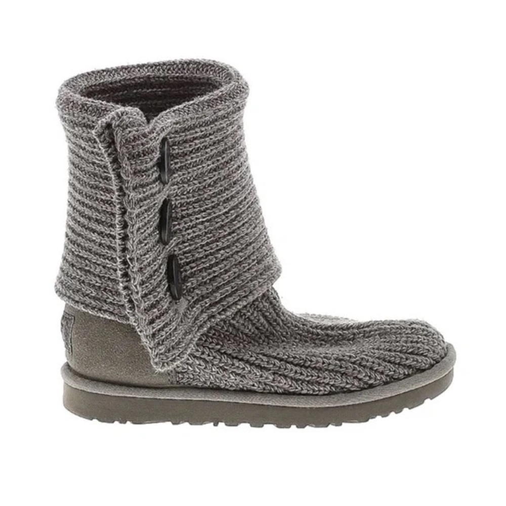 UGG Classic Carry II Knit Boot in Grey Size 9 - Picture 4 of 9